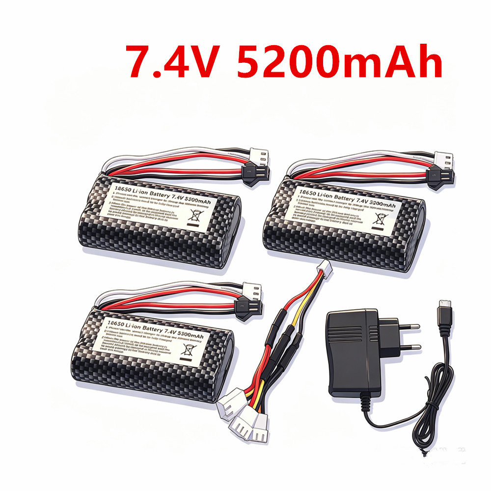 Drone Battery Li-Ion - 7.4V 5200mAh Li-ion Pil 18650 SM,