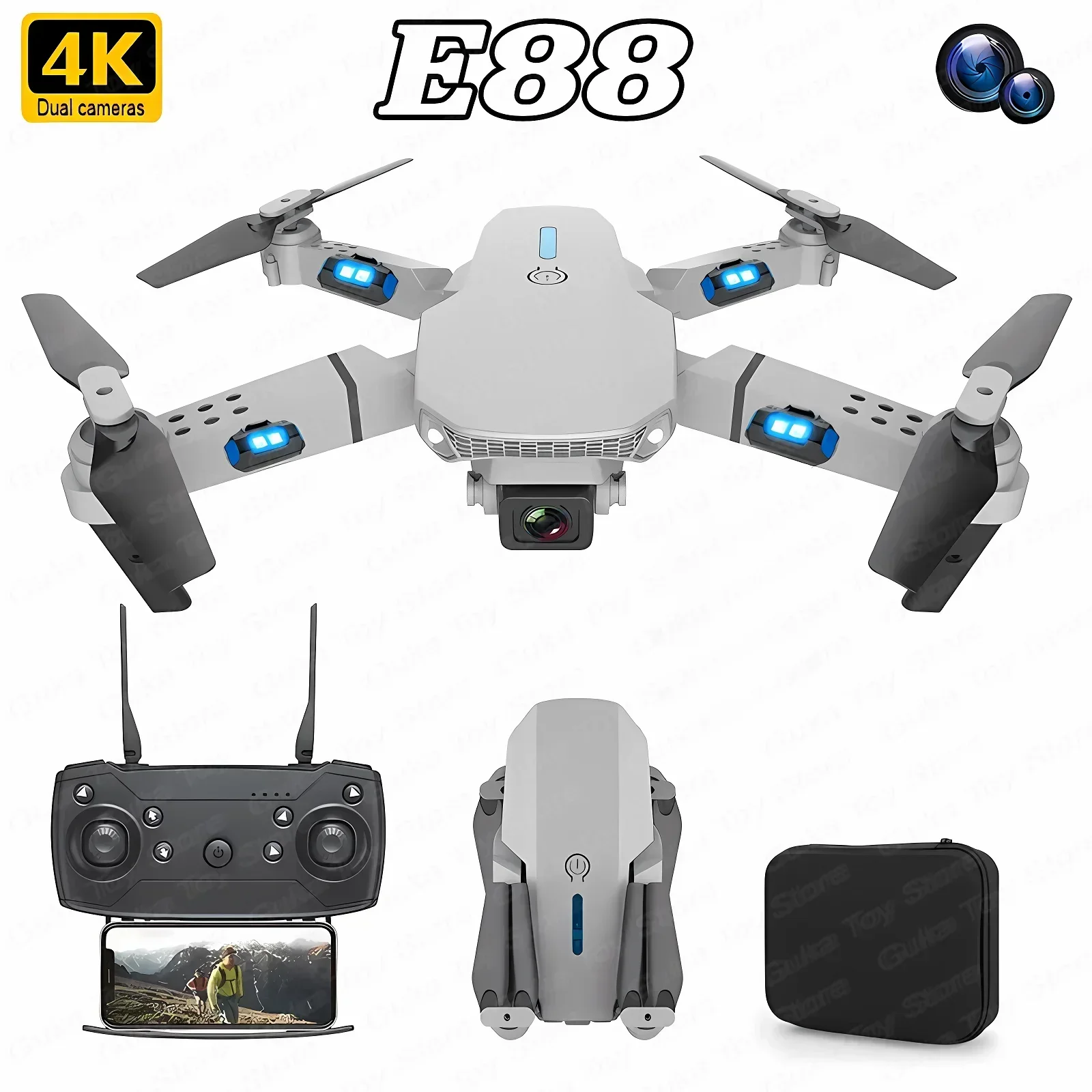 E88 Pro WIFI FPV Drone Geniş A - Drone Battery Case incelemesi ve fiyatı