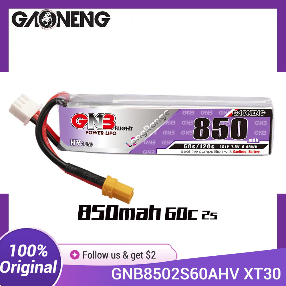 GAONENG GNB LiPo Pil 850mAh 2S - Drone Battery 3S incelemesi ve fiyatı