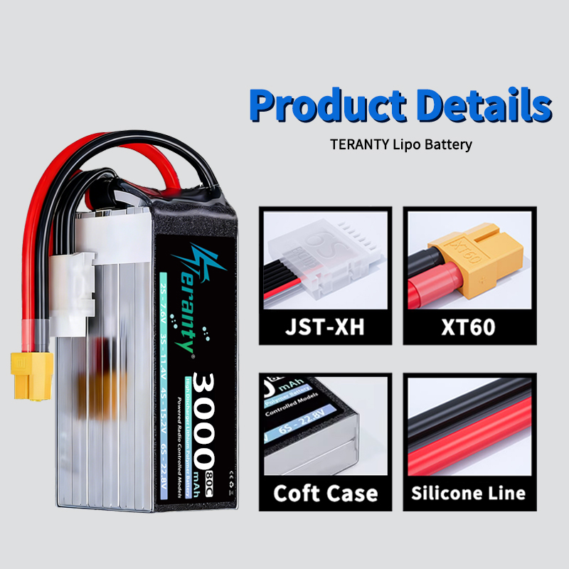 TERANTY 6S 22.8V 3000mAh 80C/1 - Drone Battery 6S incelemesi ve fiyatı